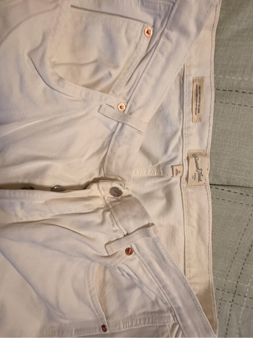 Universal Thread Women’s White Chino Pants with Copper Rivets